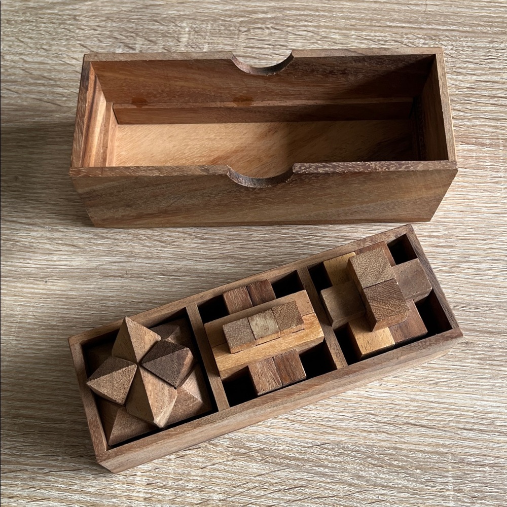 Wooden Puzzle Box Set